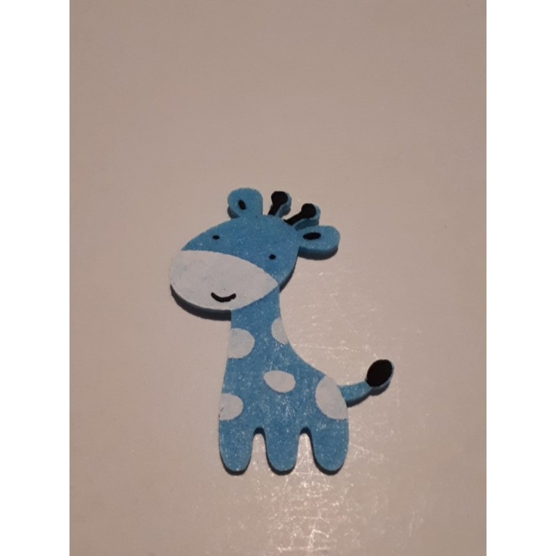 Zsiráf kék 3D filc figura