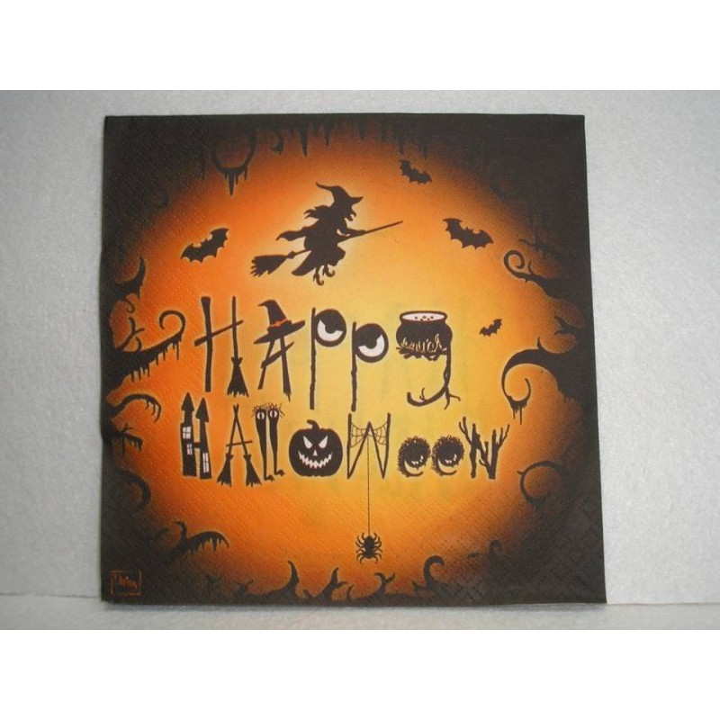 Happy halloween feliratos szalvéta