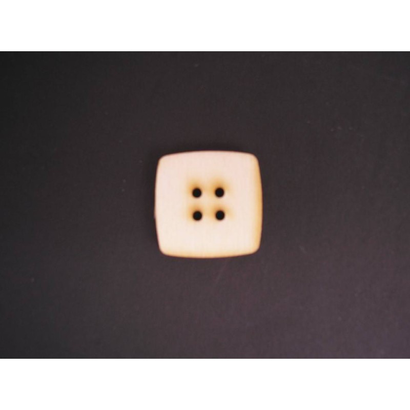 Fa gomb négyszög 2.5cm